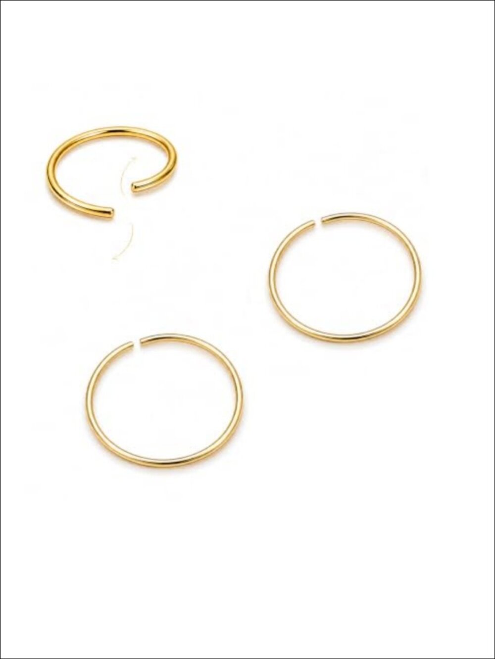 2 Tiny Nose Hoops 22G 925 Sterling Silver Bendable Seamless Nose Rings